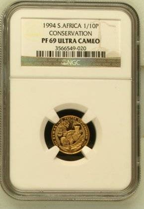 1994 Conservation 1/10th Gold 24 Carat (999.99) NGC PF69 Ultra Cameo # Mintage: 1563 # R1 Start