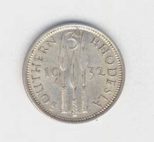 1932 Southern Rhodesia threepence - Excellent