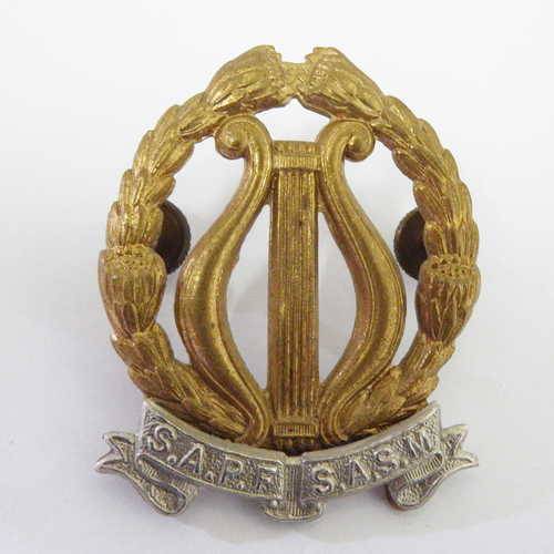 SA Army permanent force musician band member cap badge