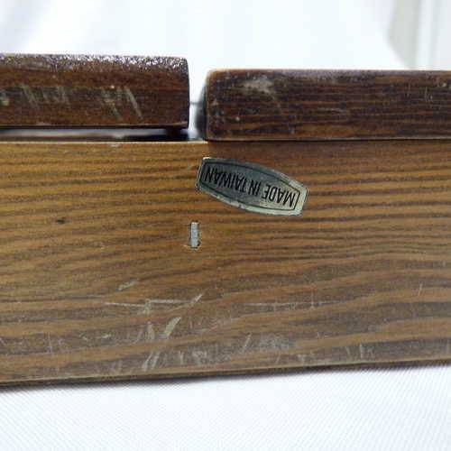 Knick knack wooden printers tray in shape of an house - Size : 36 cm x 5.5 cm x 49 cm