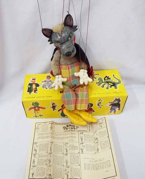 Pelham Puppet Wolf marionette in original box - excellent condition