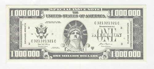 USA 1 Million dollars novelty banknote - 1981 issue