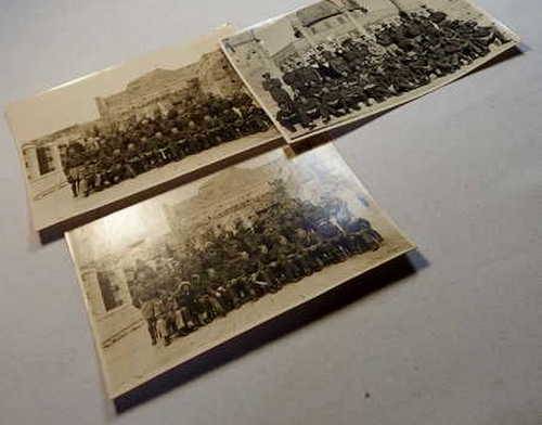 Lot of 3 Photos of WW2 Soldiers in Bethlehem at the Nativity Church