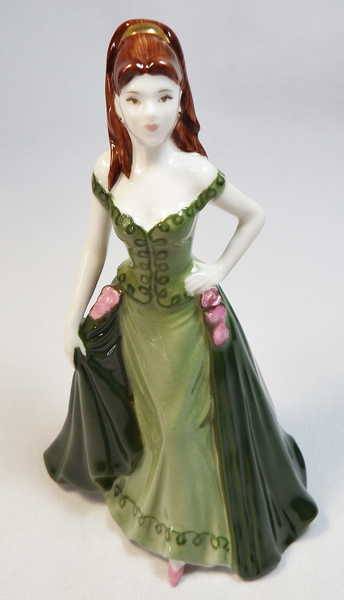 Green Coalport figurine 2001 by Jack Glynne - "Your special day"