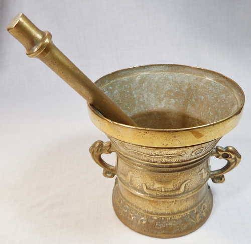 Vintage Brass mortar and pestle