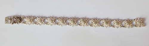German silver edelweiss bracelet - Weighs 8,6 grams