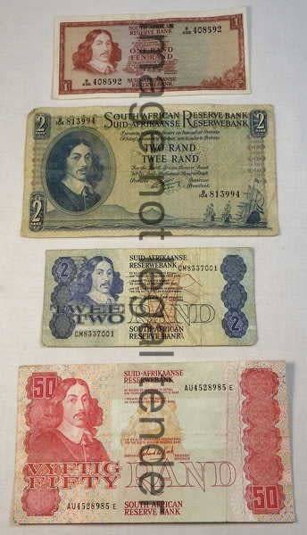 Lot of 8 old South Africa banknotes
