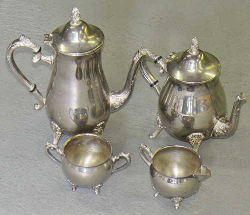 Vintage silverplated tea and coffee set