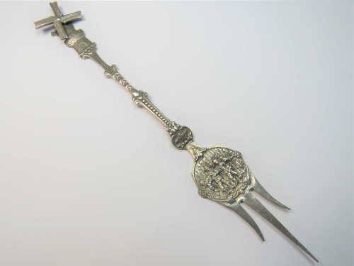 Vintage Herman Hooikaas  Dutch silverplated pickle fork
