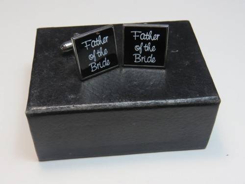 Pair of cufflinks `Father of the bride`