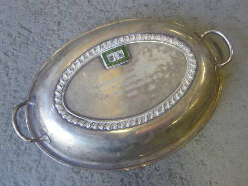 Kamer van Mynwese / Chamber of mines silverplated lid for serving dish - Size: 23.5cm