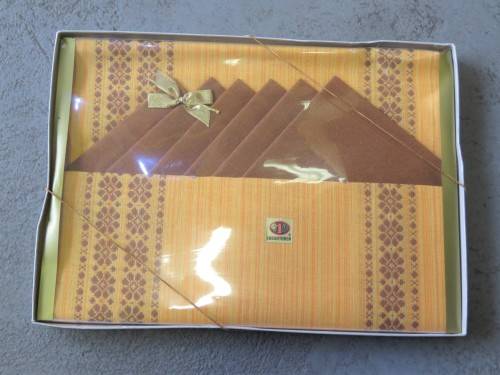 Vintage Indanthren tablecloth with 6 matching napkins