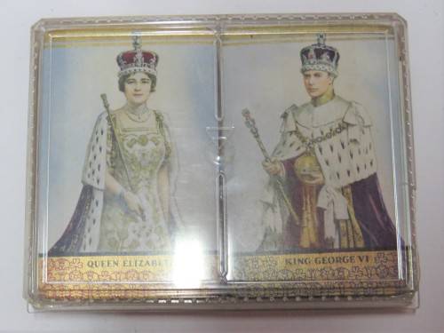 Vintage King George VI and Queen Elizabeth pack of cards