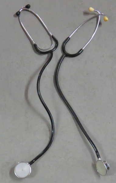 Lot of 2 vintage Stethoscopes - Littmann and supersonic - Both 58 cm long