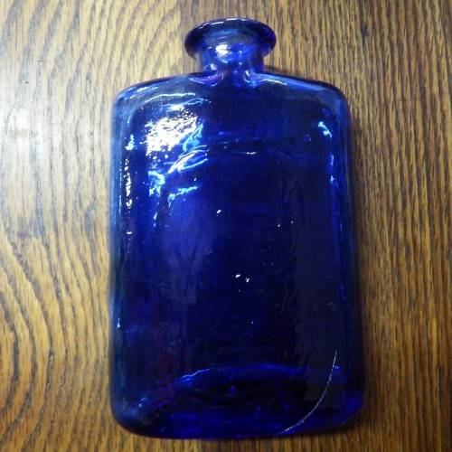 Beautiful blue glass bottle
