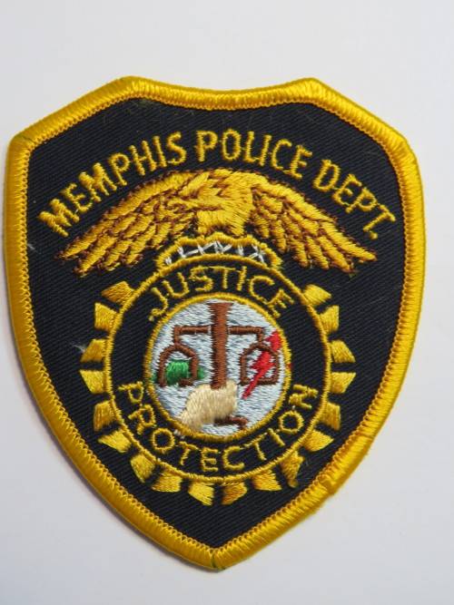 Memphis Police department justice and protection cloth badge