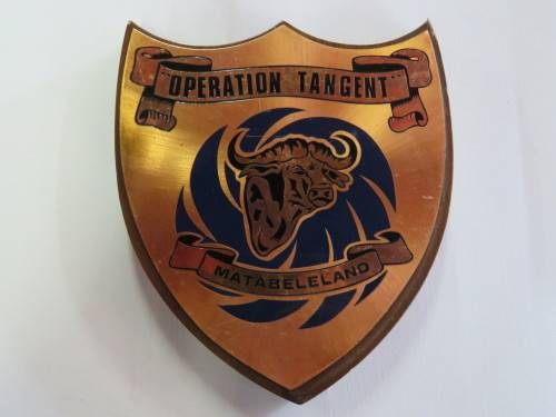 Rhodesian Army Operation Tangent Matabeleland plaque