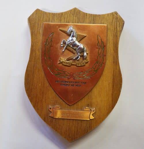 SADF Technical Services Corps plaque awarded to staff sergeant E.W Harper 1976-1981