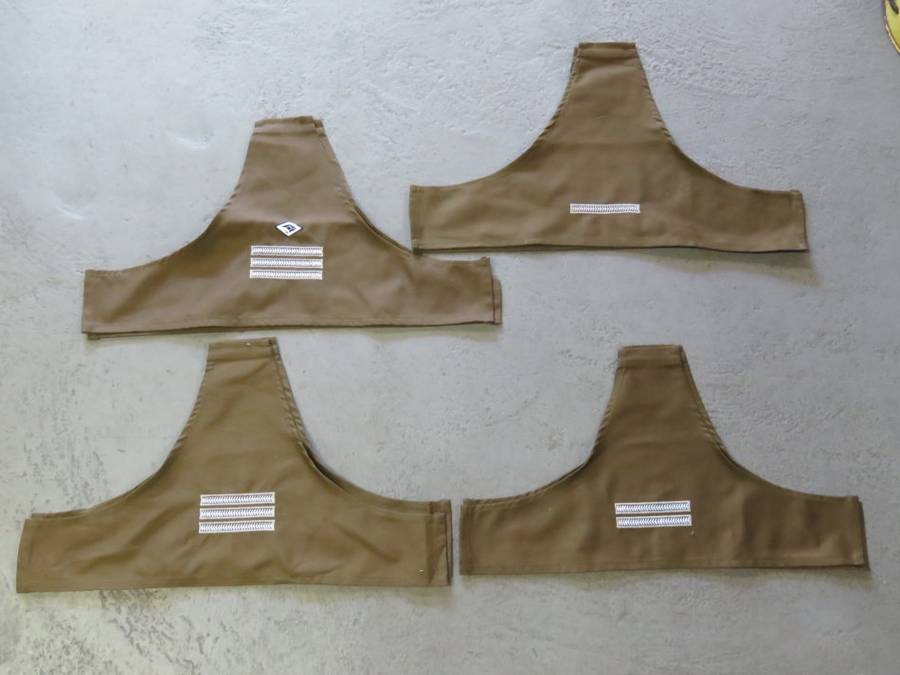 Set of SWATF rank brassards pairs  - Lance Corporal, Corporal, Sergeant, Staff sergeant