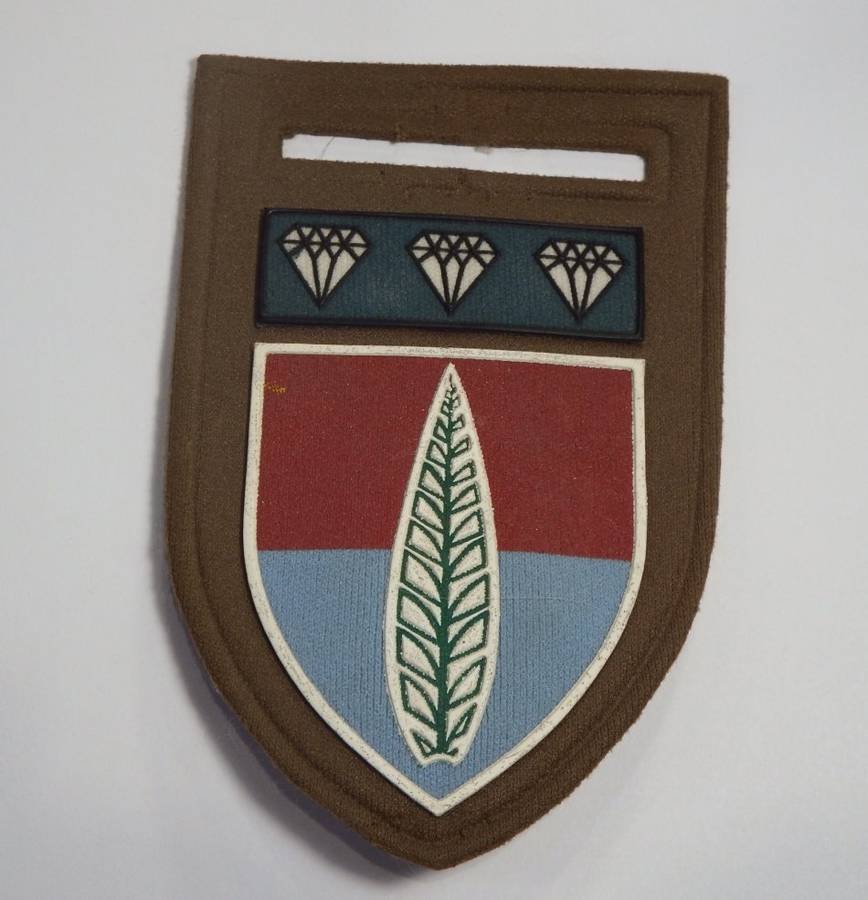 SADF 10 Artillery Air Defence school tupperware flash with Northern Cape Command bar