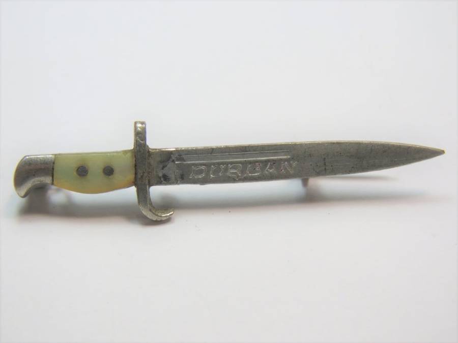 Very unusual bayonet brooch - Marked Durban