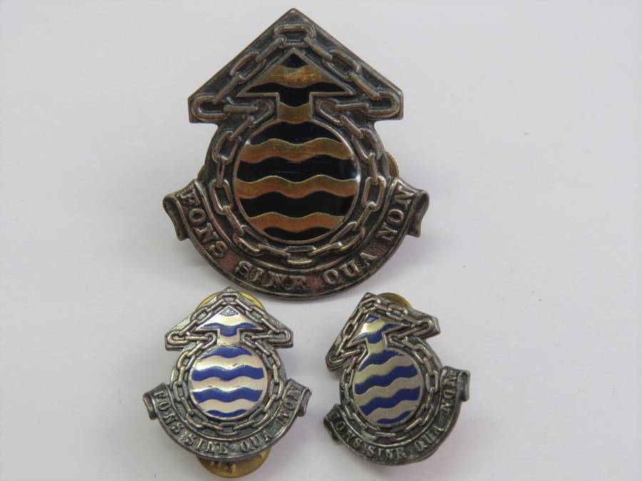 SADF Ordnance Services corps cap and collar badges
