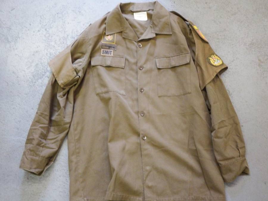 SADF Nutria long sleeve shirt of Sergeant Major Smit of Cape Garrison Artillery Alpha company