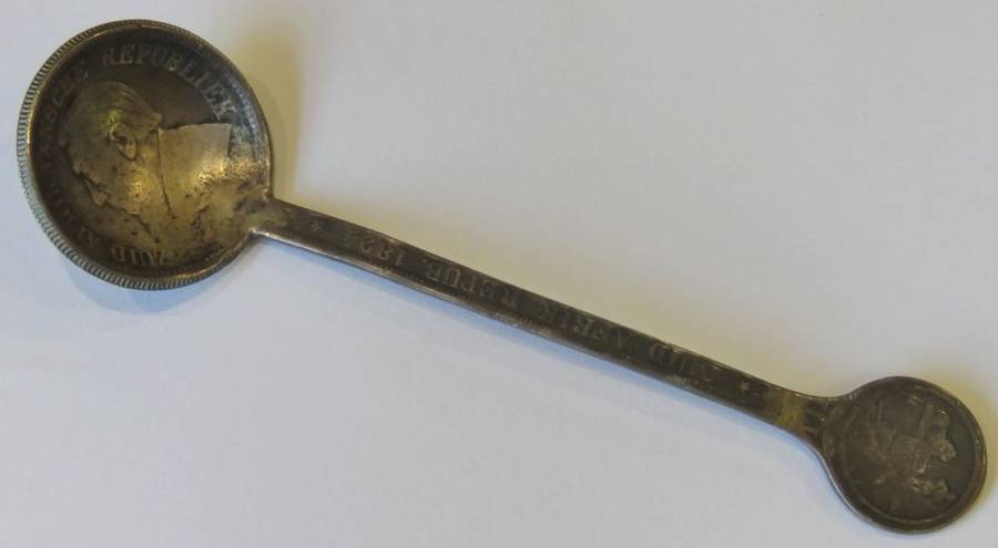 Boer War POW coin spoon to commemorate Paardeberg 27 February 1900