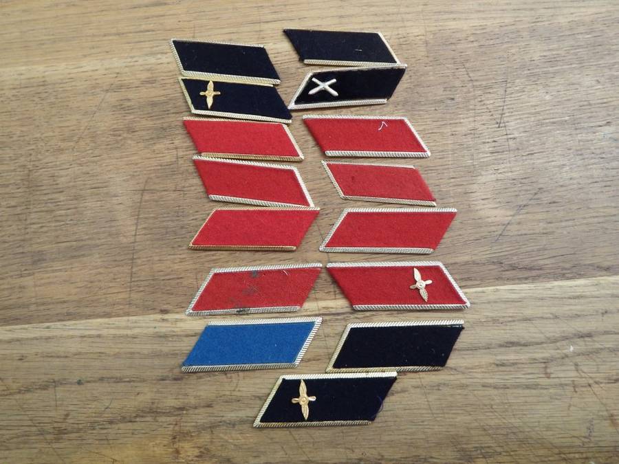 Lot of 15 Russian Army collar tabs