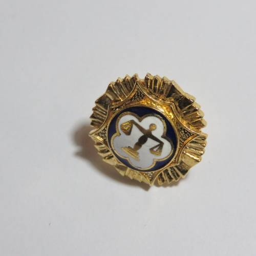 Chinese Justice Scale pin badge