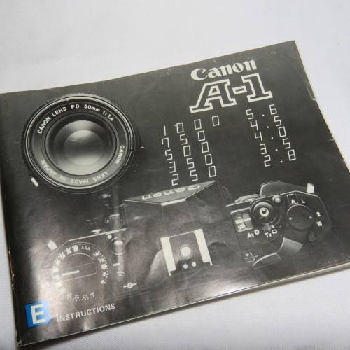 Vintage Canon A-1 35mm camera with 1:1.8 lens - Including instruction booklet - Not tested