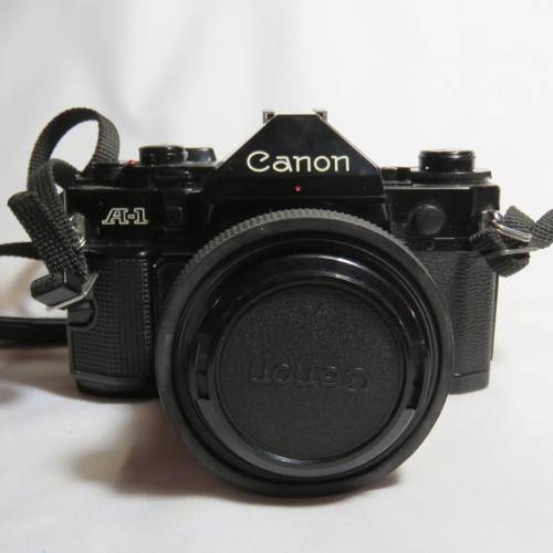 Vintage Canon A-1 35mm camera with 1:1.8 lens - Including instruction booklet - Not tested