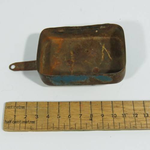 Vintage handmade tin toy trailer