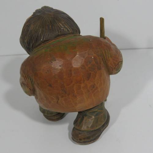 Pair of wooden carved figurines - Man and wife