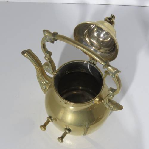 Vintage brass teapot with stand and burner