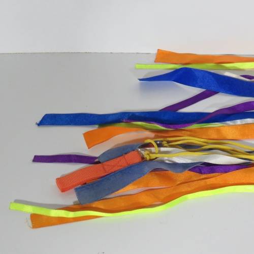 Pair of Artistic Poi Ribbon balls - Length 108 cm