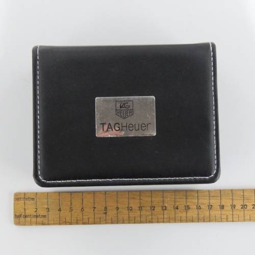 Vinyl watch case with TAG Heuer logo