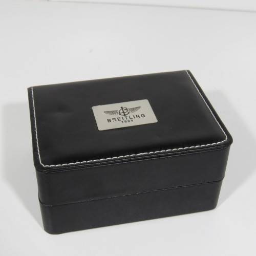 Vinyl watch case with Breitling logo