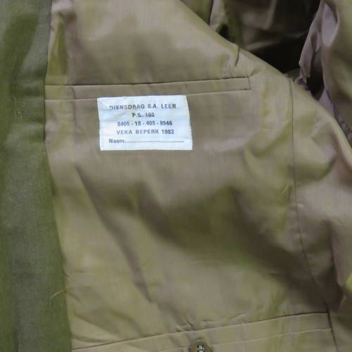 SADF tunic jacket - Sizes in description below