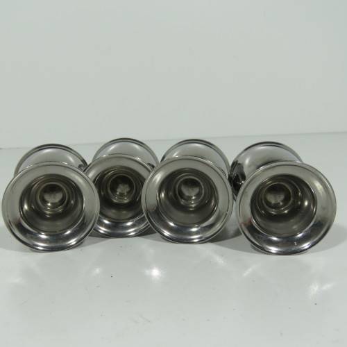 Set of 4 stainless steel egg cup holders