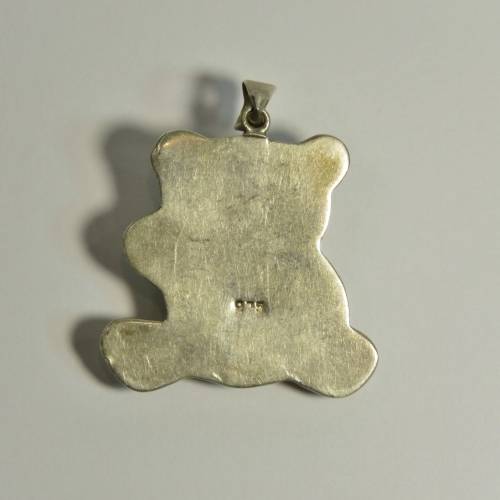 Sterling silver teddy bear pendant - Weighs 8,8 g