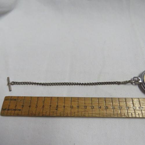 Vintage Oris pocketwatch with fob chain - Runs and stops