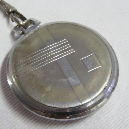 Vintage Oris pocketwatch with fob chain - Runs and stops