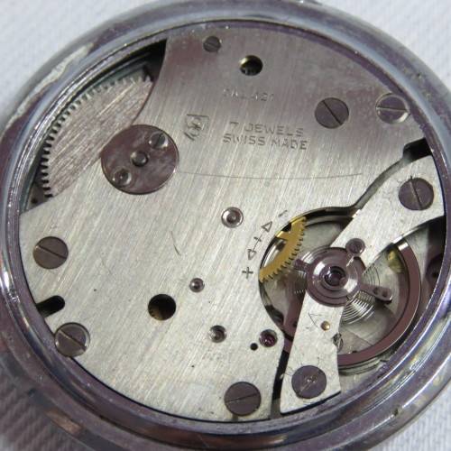 Vintage Oris pocketwatch with fob chain - Runs and stops