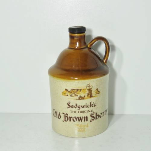 Sedgwick's old brown sherry ceramic decanter