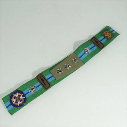 Piece of SADF signals corps belt with SADF badges - 48cm
