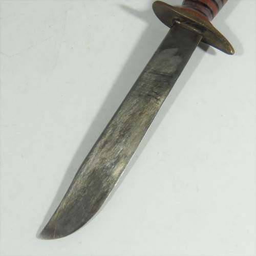 Handmade dagger with metal and leather sheath
