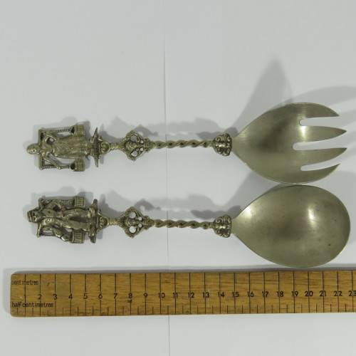 Vintage Dutch salad spoon and fork