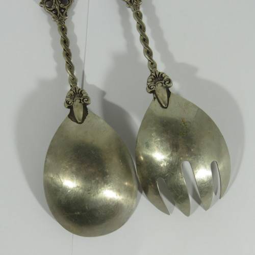 Vintage Dutch salad spoon and fork