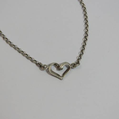 Sterling silver heart bracelet - Weighs 2,1 grams